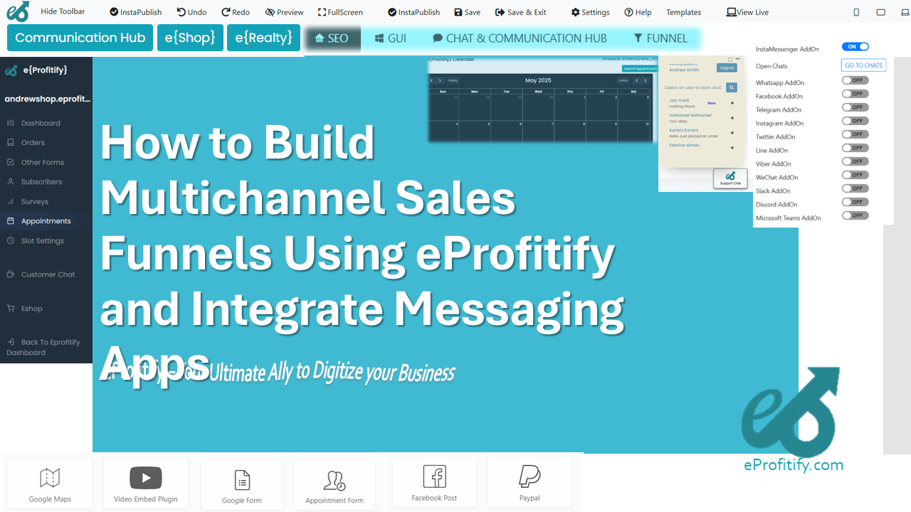 How to Build Multichannel Sales Funnels Using eProfitify and Integrate Messaging Apps